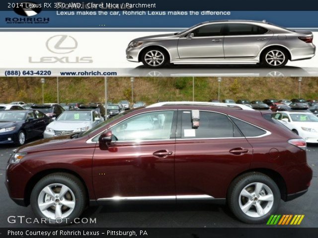 2014 Lexus RX 350 AWD in Claret Mica