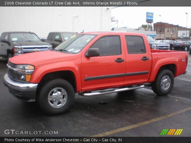 2008 Chevrolet Colorado LT Crew Cab 4x4 in Inferno Orange Metallic