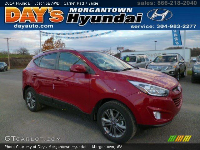 2014 Hyundai Tucson SE AWD in Garnet Red
