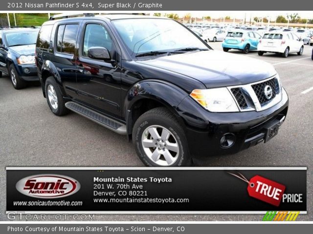 2012 Nissan Pathfinder S 4x4 in Super Black