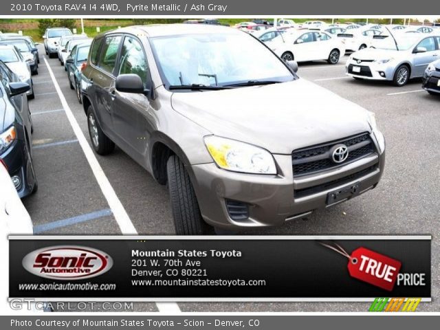 2010 Toyota RAV4 I4 4WD in Pyrite Metallic