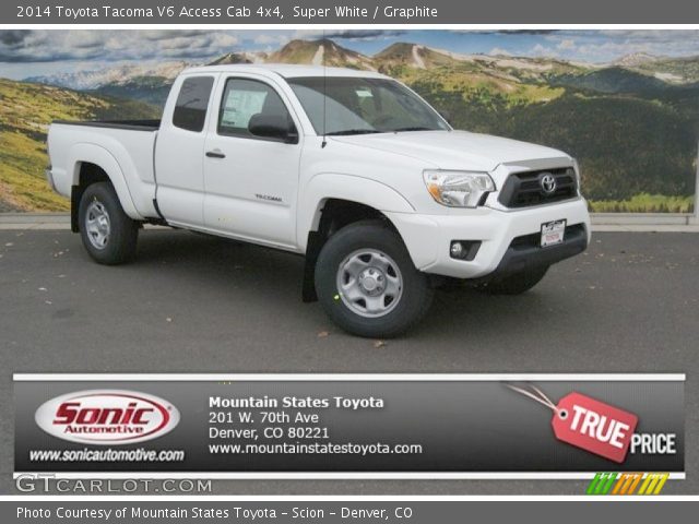 2014 Toyota Tacoma V6 Access Cab 4x4 in Super White