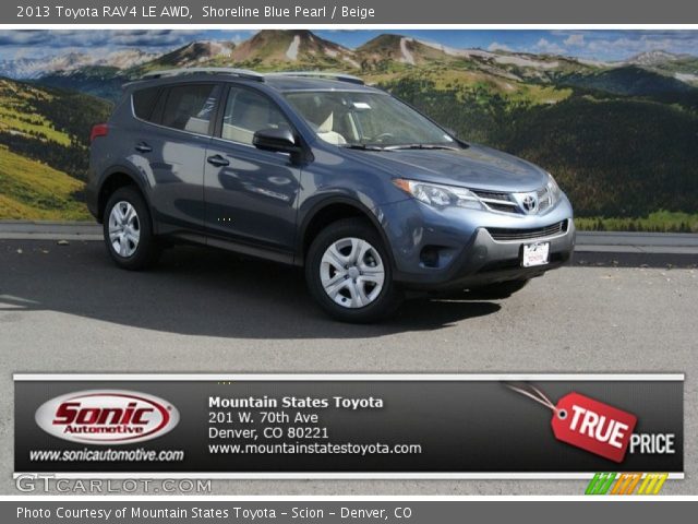 2013 Toyota RAV4 LE AWD in Shoreline Blue Pearl