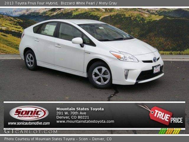 2013 Toyota Prius Four Hybrid in Blizzard White Pearl