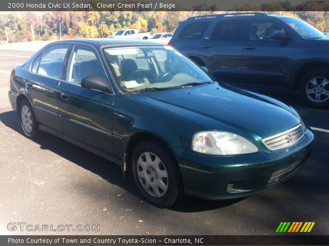 2000 Honda Civic LX Sedan in Clover Green Pearl