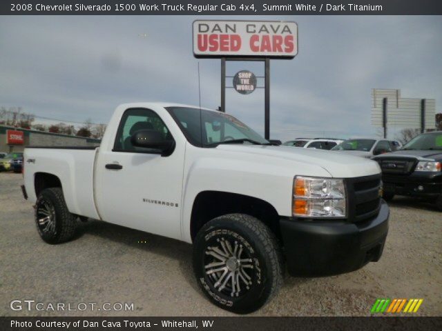 2008 Chevrolet Silverado 1500 Work Truck Regular Cab 4x4 in Summit White