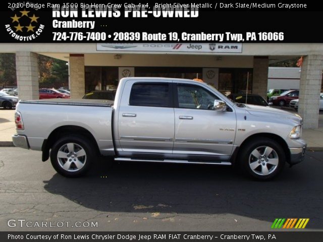 2010 Dodge Ram 1500 Big Horn Crew Cab 4x4 in Bright Silver Metallic
