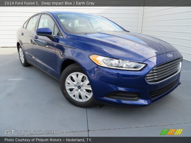 2014 Ford Fusion S in Deep Impact Blue