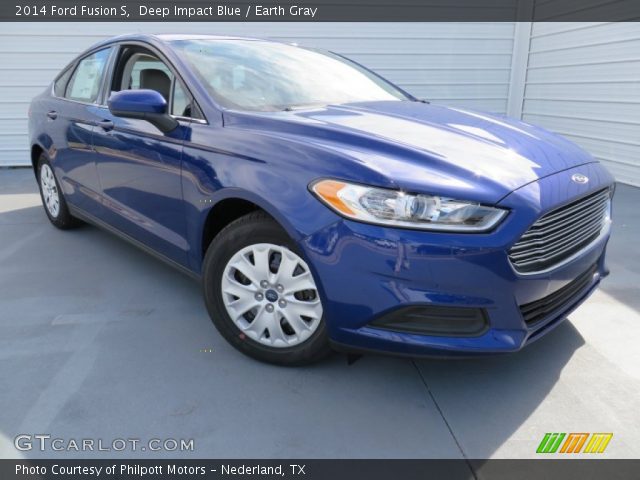 2014 Ford Fusion S in Deep Impact Blue
