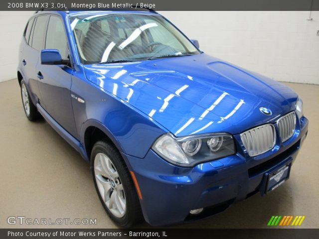 2008 BMW X3 3.0si in Montego Blue Metallic