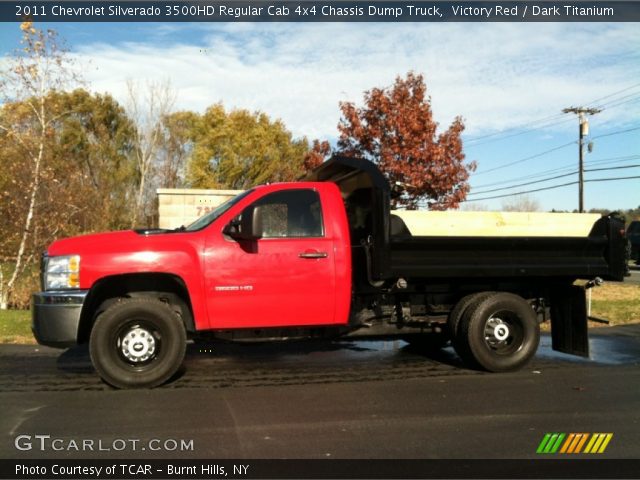 2011 Chevrolet Silverado 3500HD Regular Cab 4x4 Chassis Dump Truck in Victory Red