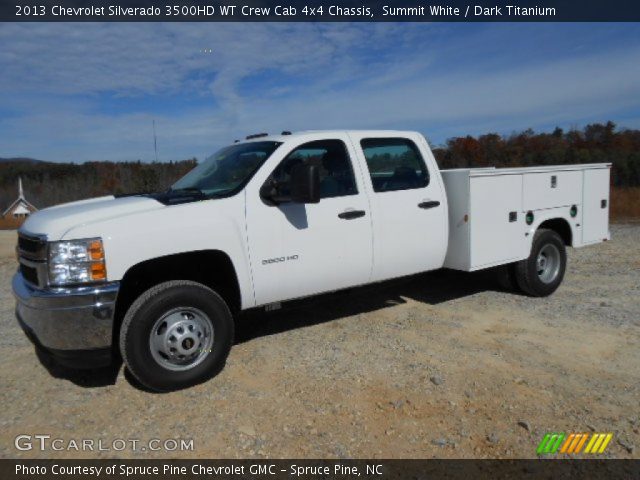 2013 Chevrolet Silverado 3500HD WT Crew Cab 4x4 Chassis in Summit White