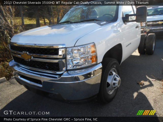 2013 Chevrolet Silverado 3500HD WT Regular Cab Dually Chassis in Summit White
