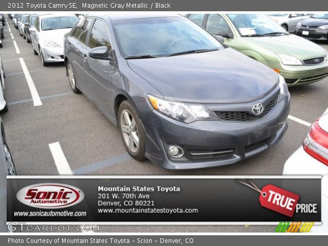 2012 Toyota Camry SE in Magnetic Gray Metallic