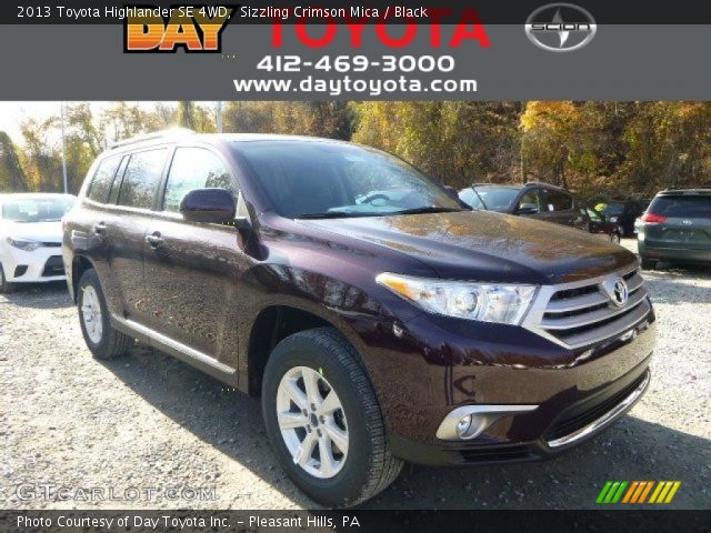 2013 Toyota Highlander SE 4WD in Sizzling Crimson Mica