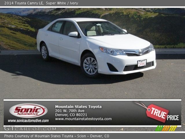 2014 Toyota Camry LE in Super White