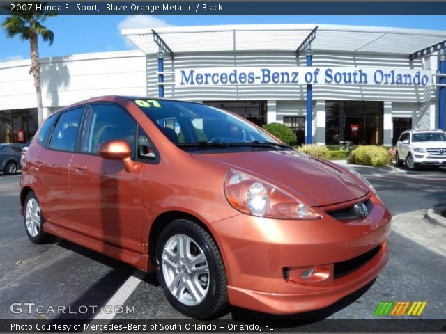 2007 Honda Fit Sport in Blaze Orange Metallic