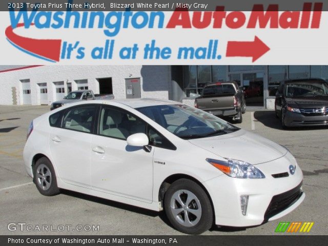 2013 Toyota Prius Three Hybrid in Blizzard White Pearl