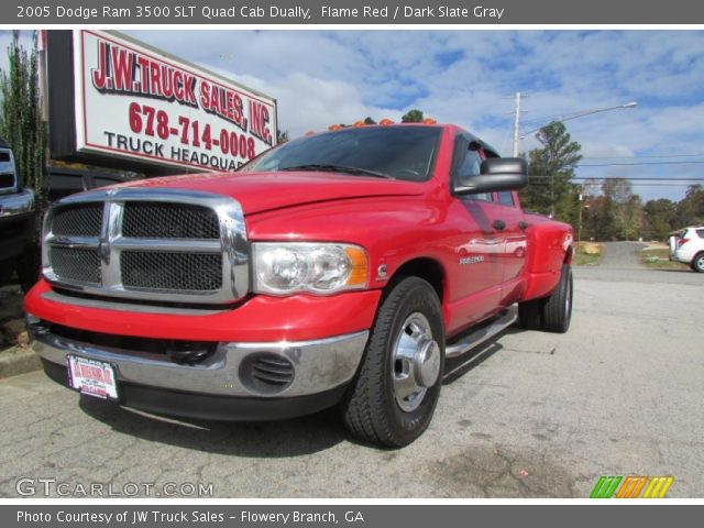 2005 Dodge Ram 3500 SLT Quad Cab Dually in Flame Red