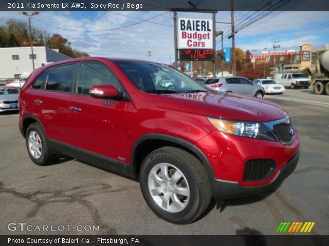 2011 Kia Sorento LX AWD in Spicy Red
