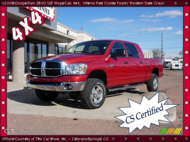 2008 Dodge Ram 2500 SLT Mega Cab 4x4 in Inferno Red Crystal Pearl