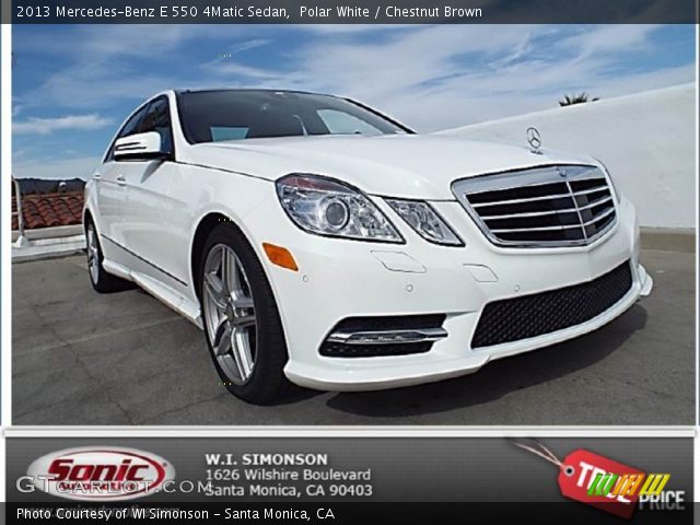 2013 Mercedes-Benz E 550 4Matic Sedan in Polar White