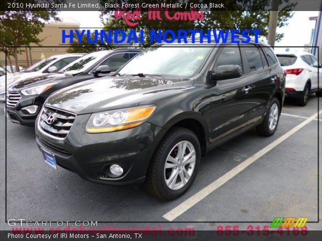 2010 Hyundai Santa Fe Limited in Black Forest Green Metallic