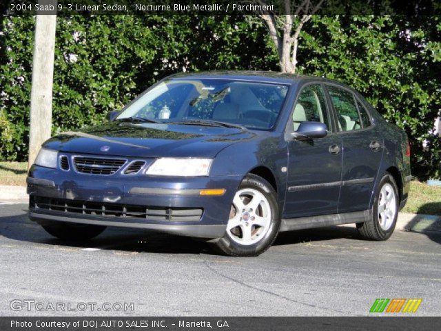 2004 Saab 9-3 Linear Sedan in Nocturne Blue Metallic