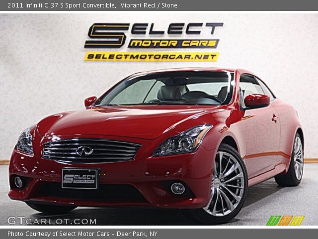 2011 Infiniti G 37 S Sport Convertible in Vibrant Red