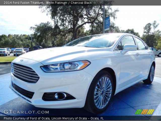 2014 Ford Fusion Titanium in White Platinum