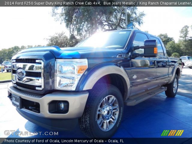 2014 Ford F250 Super Duty King Ranch Crew Cab 4x4 in Blue Jeans Metallic