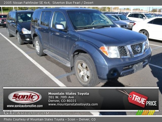 2005 Nissan Pathfinder SE 4x4 in Silverton Blue Pearl