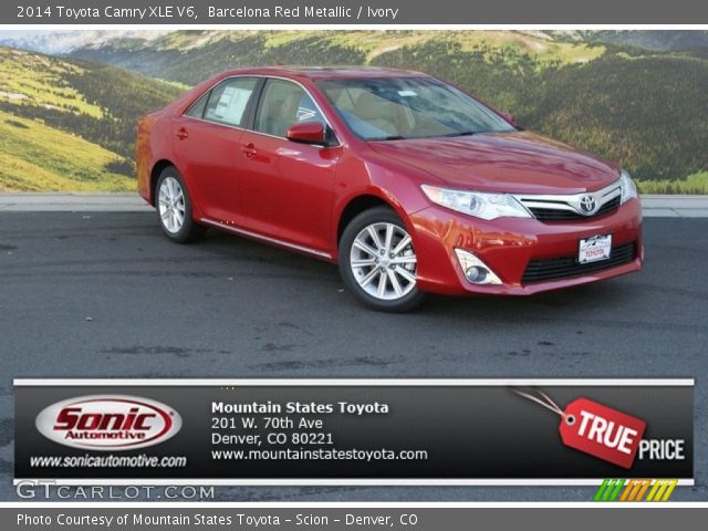 2014 Toyota Camry XLE V6 in Barcelona Red Metallic