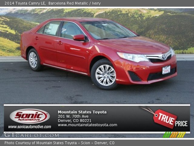 2014 Toyota Camry LE in Barcelona Red Metallic