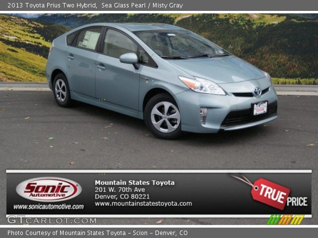 2013 Toyota Prius Two Hybrid in Sea Glass Pearl