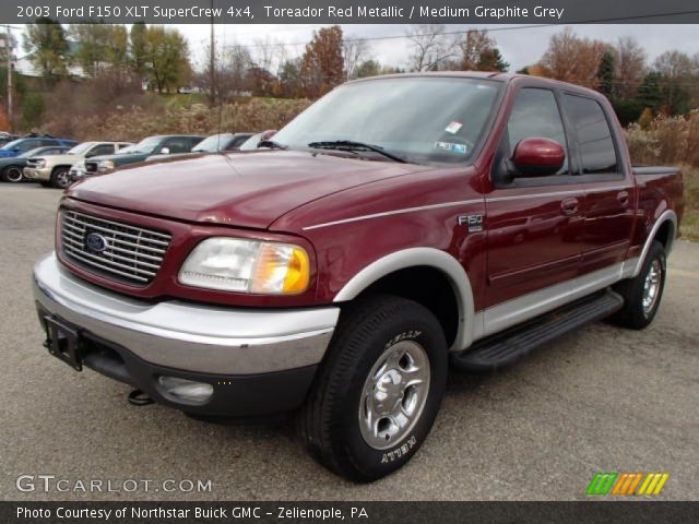 2003 Ford F150 XLT SuperCrew 4x4 in Toreador Red Metallic