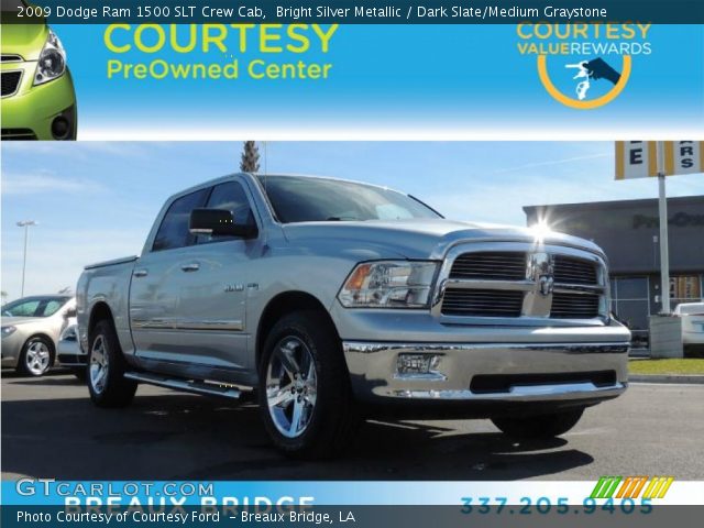 2009 Dodge Ram 1500 SLT Crew Cab in Bright Silver Metallic