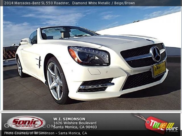 2014 Mercedes-Benz SL 550 Roadster in Diamond White Metallic