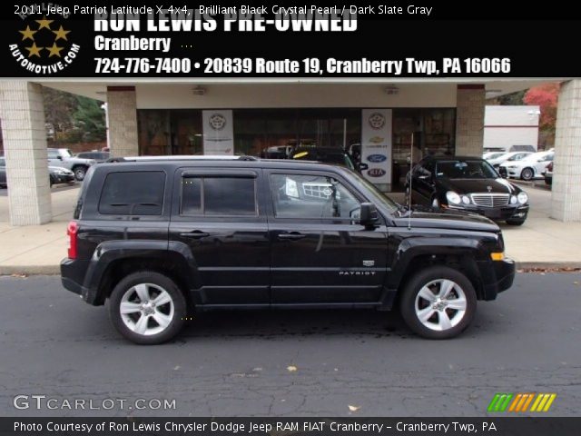 2011 Jeep Patriot Latitude X 4x4 in Brilliant Black Crystal Pearl