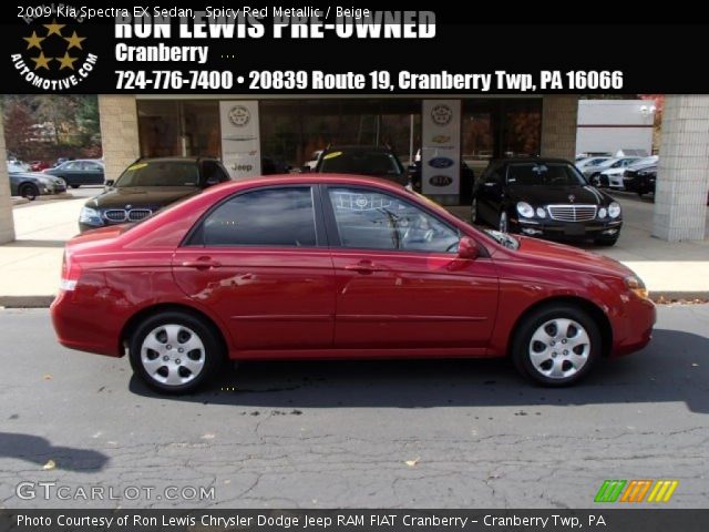 2009 Kia Spectra EX Sedan in Spicy Red Metallic