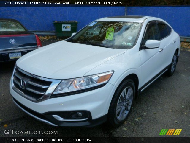 2013 Honda Crosstour EX-L V-6 4WD in White Diamond Pearl