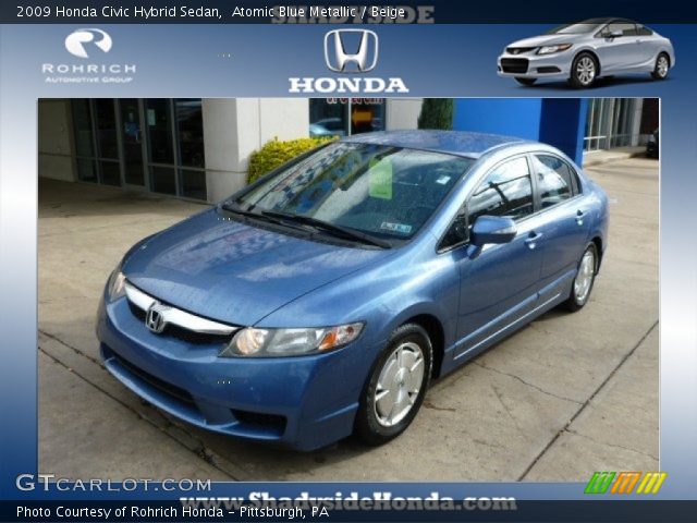 2009 Honda Civic Hybrid Sedan in Atomic Blue Metallic