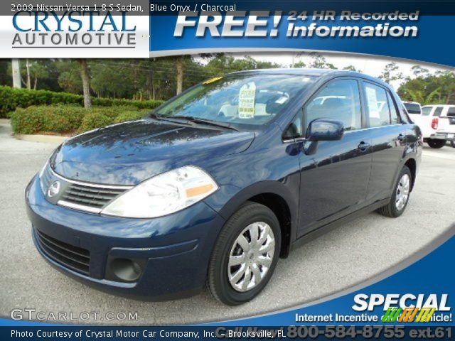 2009 Nissan Versa 1.8 S Sedan in Blue Onyx