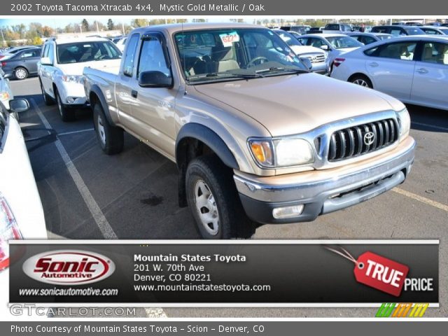 2002 Toyota Tacoma Xtracab 4x4 in Mystic Gold Metallic