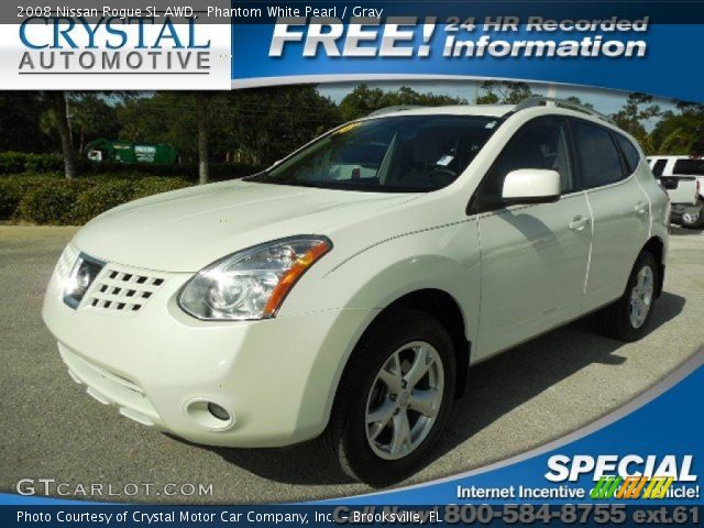 2008 Nissan Rogue SL AWD in Phantom White Pearl