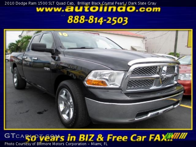 2010 Dodge Ram 1500 SLT Quad Cab in Brilliant Black Crystal Pearl