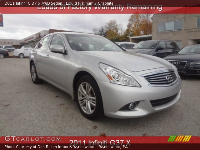 2011 Infiniti G 37 x AWD Sedan in Liquid Platinum