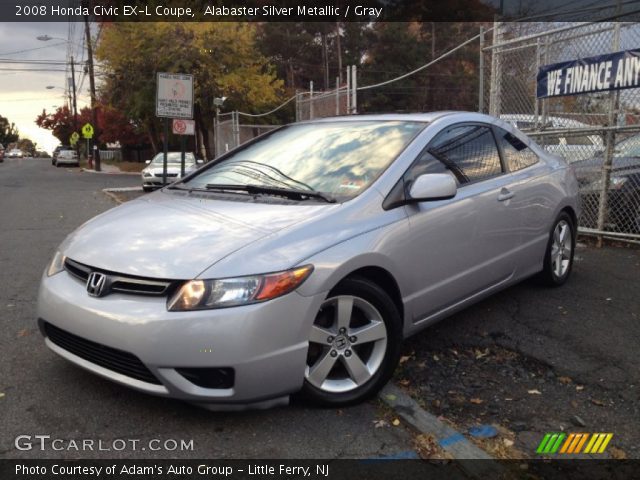 2008 Honda Civic EX-L Coupe in Alabaster Silver Metallic