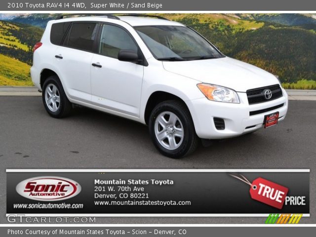 2010 Toyota RAV4 I4 4WD in Super White