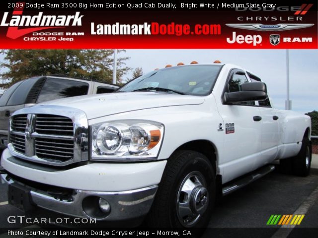 2009 Dodge Ram 3500 Big Horn Edition Quad Cab Dually in Bright White